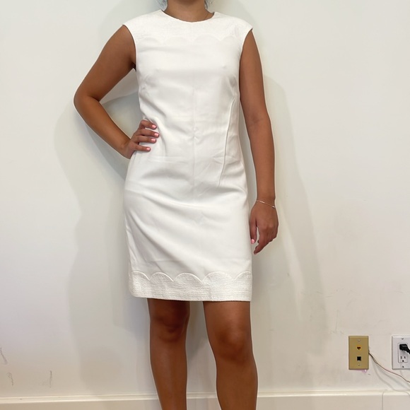 Ted Baker white dress with tweed detail - Picture 6 of 7